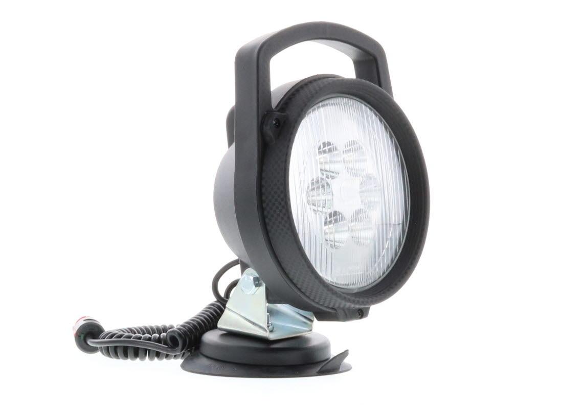 Faro da lavoro LED tondo diam 164mm magnetico con ventosa e cavo spiralato